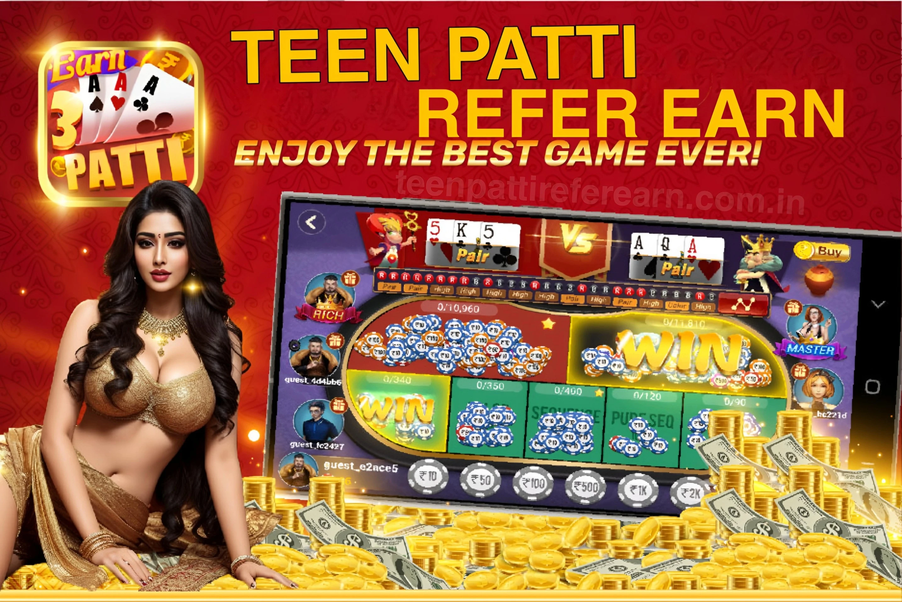 teen patti refer earn